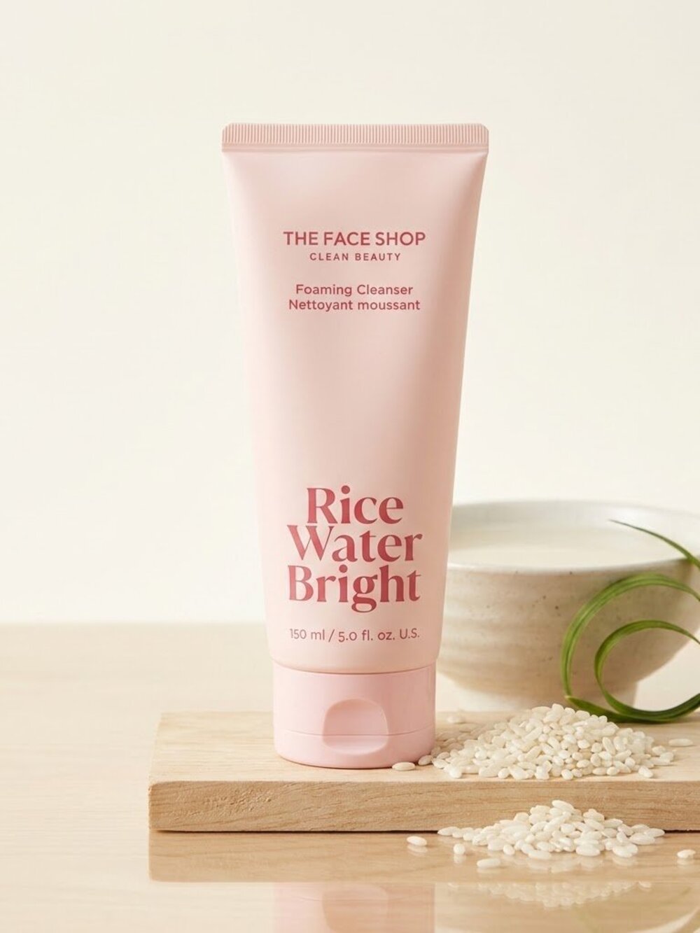 THE FACE SHOP Facial Cleanser 150ml Pink White Rice Water Bright Foaming